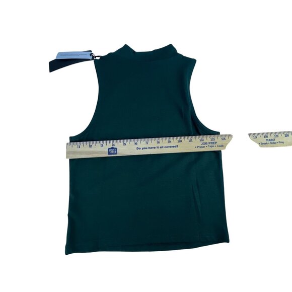 Silver Jeans Co. Dark Green Mock Neck Sleeveless Tank Top Size S NWT - Picture 7 of 7